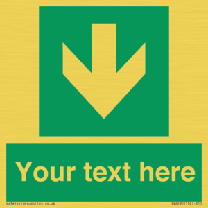 Safe condition Custom arrow down sign